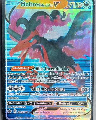 Carta Pokémon Moltres di Galar V 097/198 Spagnolo