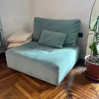 Poltrona bassa verde giada