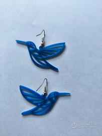 Orecchini a forma di colibrì 3D