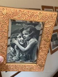 Cartolina antica con cornice doppio vetro