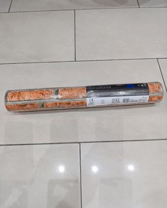 Carta da parati disegno mattoni rossi (3 rotoli)