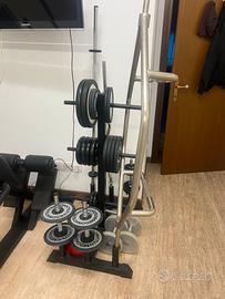 portadischi/ bilancieri manubri e dischi ghisa