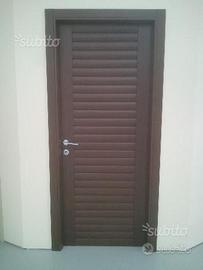 Porta WENGE NUOVO 80X210 LISTELLARE LEGNO MASSELLO