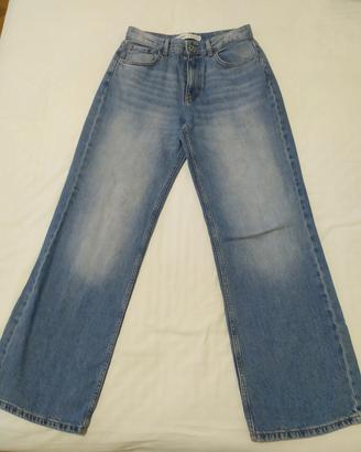 jeans donna a gamba ampia 