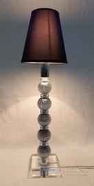 Lampada da tavolo con sferette cristallo