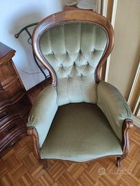 poltrona in velluto 