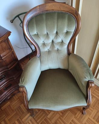 poltrona in velluto 
