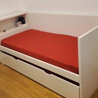 letto estraibile ikea, top a chiusura, doghe e 