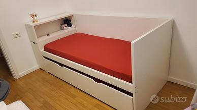 letto estraibile ikea, top a chiusura, doghe e 