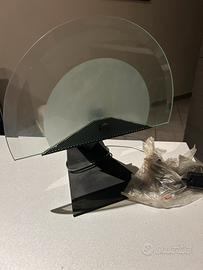 Abat Jour lampada metallo e cristallo mezza luna