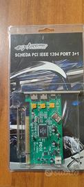 Scheda FireWire PCI IEEE 1394 a 3+1 porte