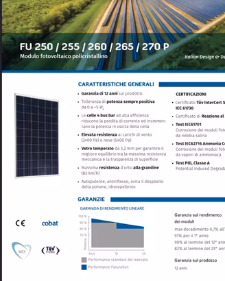 Pannelli fotovoltaici 260w