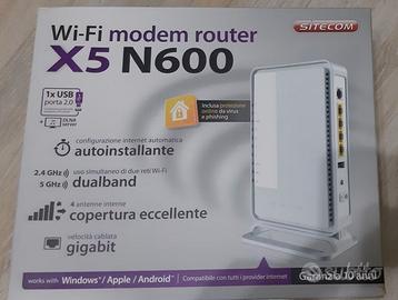 Wii FI modem router duale band X5 N 600