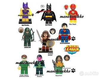 9 minifigure JLA Justice League batman tipo lego