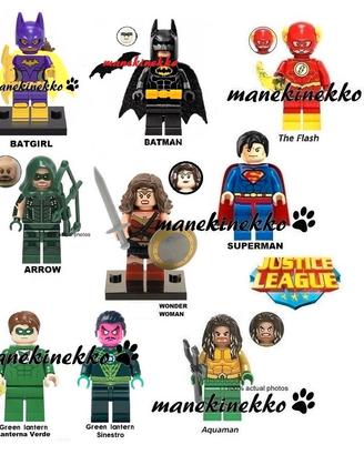 9 minifigure JLA Justice League batman tipo lego