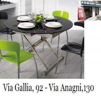 Tavolino trasformabile clik vetro nero-TAVOLINI