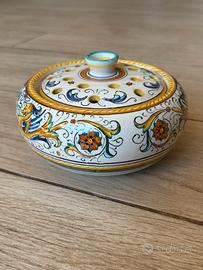 Contenitore ceramica dipinta a mano Grazia Deruta