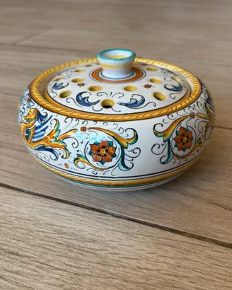 Contenitore ceramica dipinta a mano Grazia Deruta