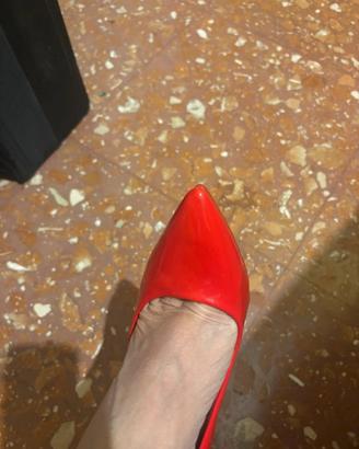 Décolleté rosse lucide tacco alto, sexy – n.38