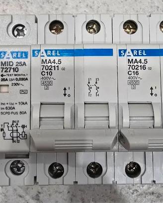 Set da quadro differenziale magnetotermico