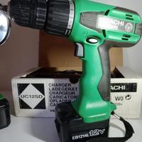 Trapano Hitachi DS 12DVF3 + Torcia + Caricabatteri