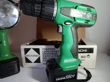 Trapano Hitachi DS 12DVF3 + Torcia + Caricabatteri