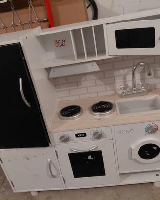 cucina giocattolo legno bianco