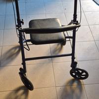 Deambulatore Rollator Pieghevole con Seduta e Fre