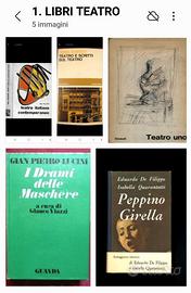 Libri Teatro TESTI e saggi del  '900 - lotto €90