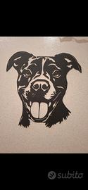 line Art da parete  " pit bull"