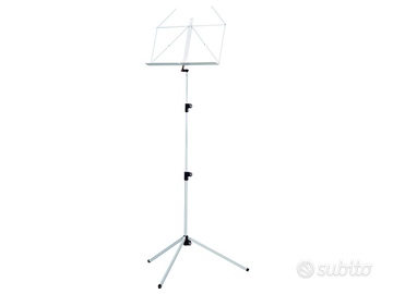 Leggio pieghevole in acciaio bianco