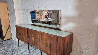 Specchiera anni ’50 artigianale – cornice in legno
