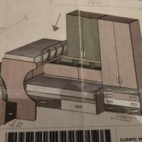 cameretta ponte con due letti