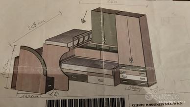 cameretta ponte con due letti