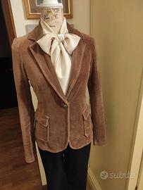 giacca infiancata colore bronzo velluto cotone M