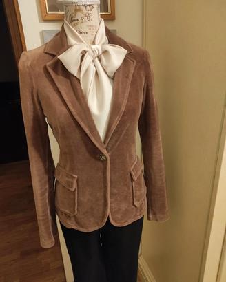 giacca infiancata colore bronzo velluto cotone M