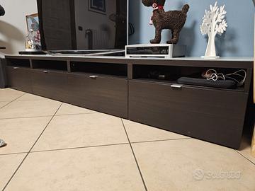 Mobile TV wenge' con cassetti.