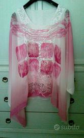 tunica donna seta e poliestere, tg. 44.