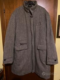 Moncler Cappotto Piumino Tweed Herringbone Uomo