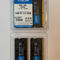 Crucial - DDR5 RAM SODIMM 5600 128 Gb (4x32)