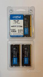 Crucial - DDR5 RAM SODIMM 5600 128 Gb (4x32)