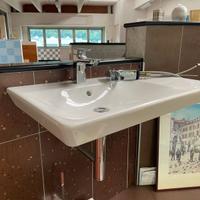 Lavabo con miscelatore e miscelatore bidet