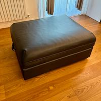 Pouf letto pelle nera Ikea Vallentuna