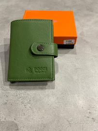 Porratessere/portafoglio in vera pelle per donna