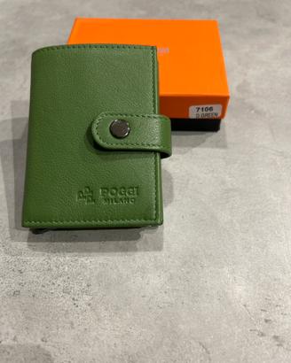 Porratessere/portafoglio in vera pelle per donna