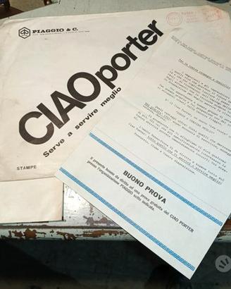 kit pubblicit piaggio porter brossure volantino