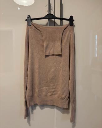Maglioncino beige con collo alto Zara
