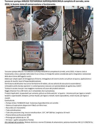 Pompa AIRLESS TESTAROSSA SUPERQUINDICIMILA