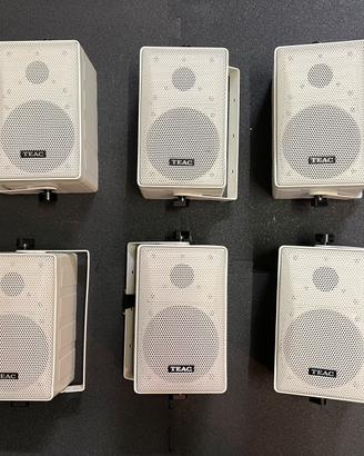 6 Casse Passive bianche Teac con staffa