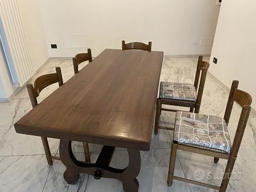 Tavolo stile fratino e 6 sedie